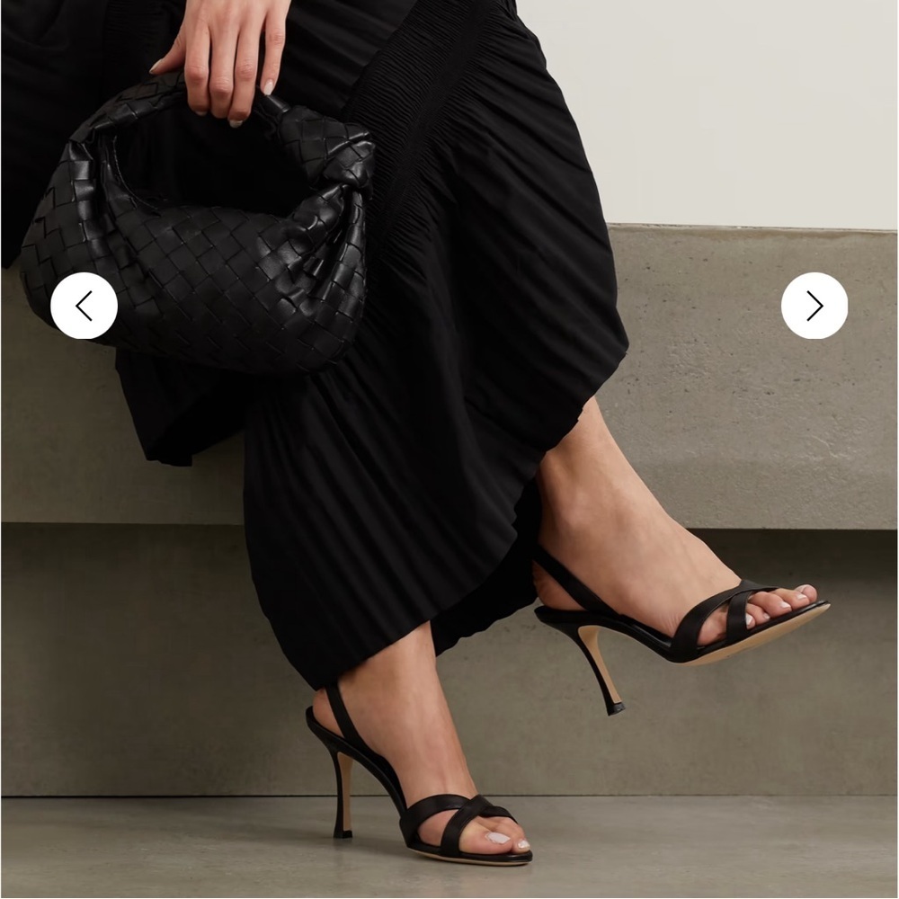 Manolo Blahnik | Leather Slingback Patent Heels